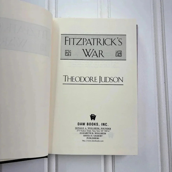 Fitzpatricks War Theodore Judson Hardcover First Edition First Printing 2004 - Picture 2 of 7